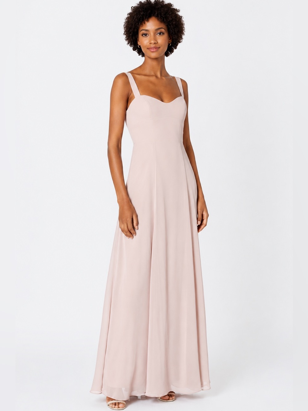 Jenny Yoo Harris Bridesmaid Dress Size 2 Whipped Apricot Sweetheart Chiffon Gown